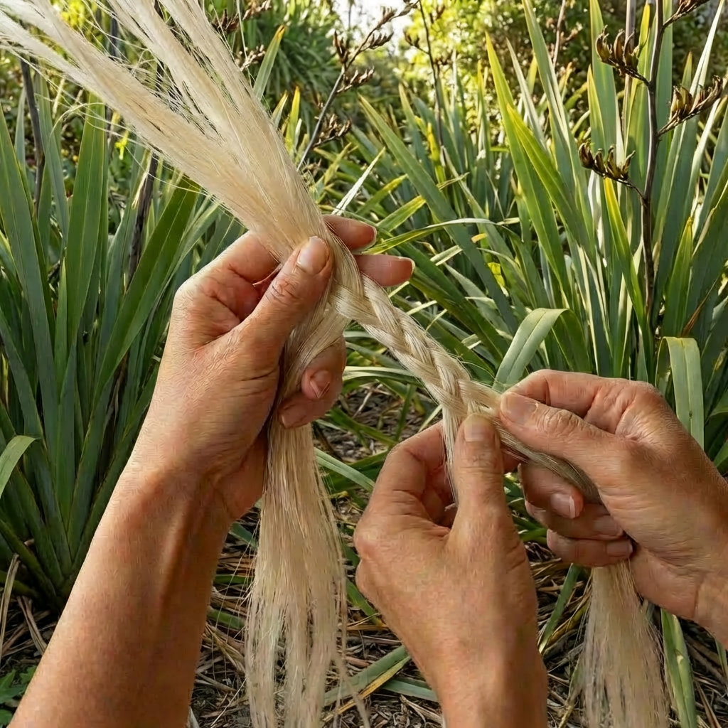 Smooth green oval stone with a thumb indentation resting on moss and river rocks.